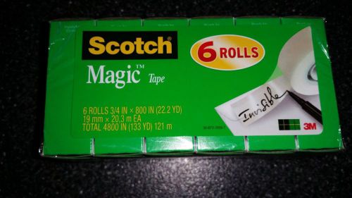1 scotch magic tape 6 pack 22.2 yd for sale