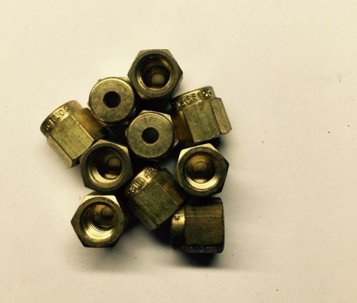 Swagelok brass b-202-1 1/8&#034; nut [lot of 10] for sale