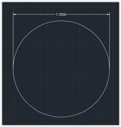 1pc Acrylic Plastic (Plexiglass) Circle - 1/8&#034; x 7.25&#034; Circle - Black