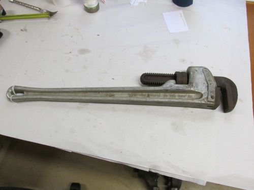 Rigid 824, 24 in. aluminum pipe wrench, good teeth, good condition for sale