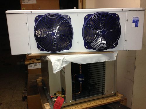 Outdoor walk in cooler 1hp condensing unit &amp; evaporator 404a 208/230v ec motors for sale