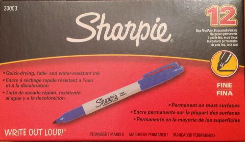 12 count box of blue sharpies for sale