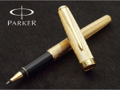 Parker Sonnet Gold Lustre Gold Trim Rollerball Pen in Box