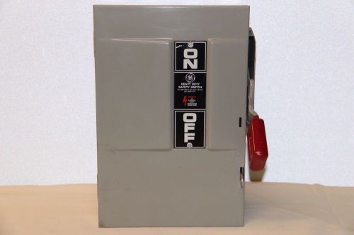 Ge safety switch 30 amp 600 volt 3 phase fusible disconnect fuses included for sale