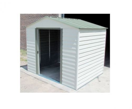 Arrow Metal Storage 8&#039; x 6&#039; Shed Kit- Medium Outdoor Backyard Prefab Garden Shed