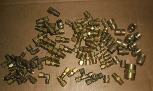 1 Lot Parker Brass Tube &amp; Pipe Fittings 86 Pieces