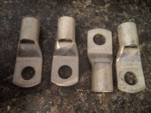 LOT OF 4 AN-2/0 YA  2/0 COMPRESSION LUGS SURPLUS LARGE MS20659 154