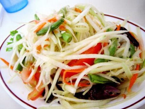 Som Tum Papaya Salad Thai Food Recipe Dinner Kitchen Cooking Spicy Party Eat
