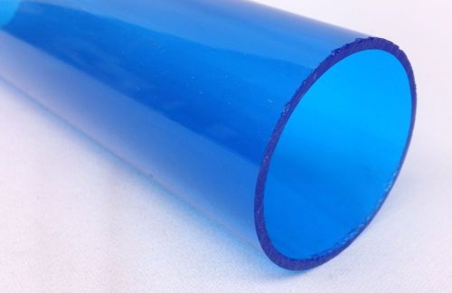 Clear Blue Acrylic Extruded Plexiglas Tube - 2 inch OD x 72 inches long