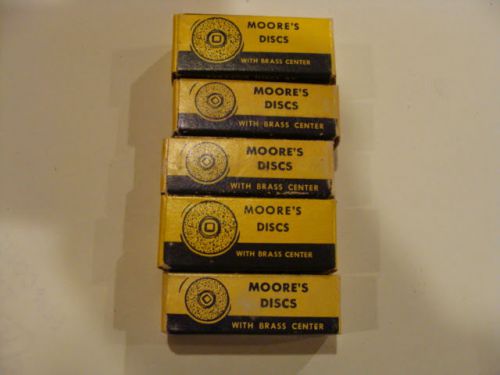 Lot of 5 Moore’s Discs With Brass Center