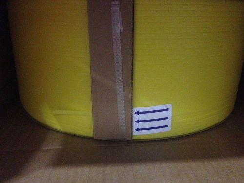Polly strapping m0620ehy220t4 /width 6mm, ft 22000 embossed yellow  9 x 8 for sale