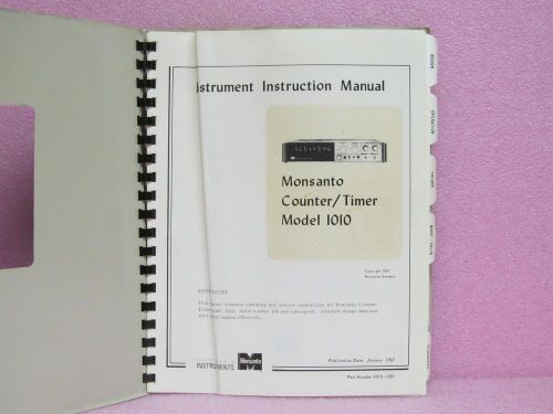Monsanto Manual 1010 Counter/Timer Instrument Instruction Manual w/Schem. (1/67)