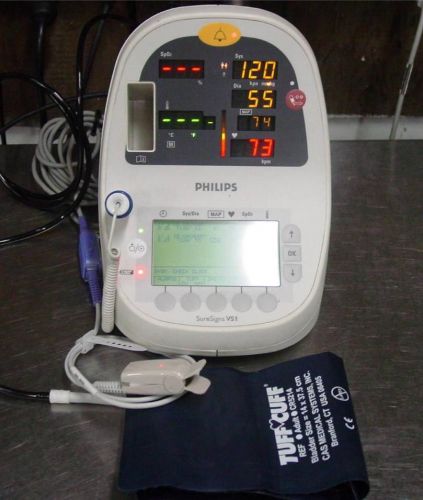 PHILIPS SureSigns VS1 Patient Vital Signs Monitor Blood Pressure SpO2 Temp print