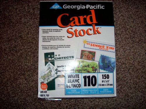GEORGIA-PACIFIC WHITE CARD STOCK - 150 SHEETS