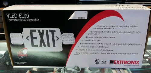 VLED-EL90 THERMOPLASTIC LED COMBO EXIT SIGN