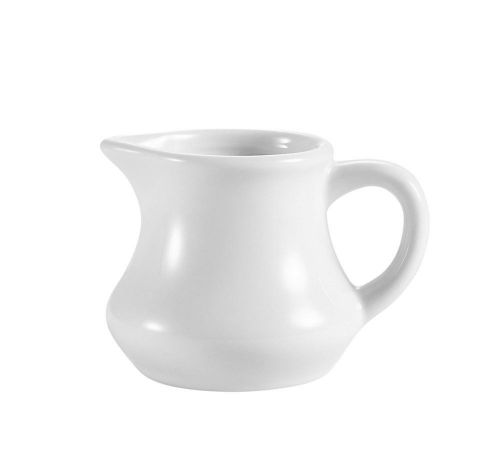 CAC China PC-4 4-Ounce Porcelain Creamer, 3-1/4 by 2 by 2-1/2-Inch, Super Whi...