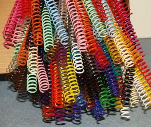 Rainbow mix of coil, 10 mm Plastic Spiral Binding Coil 100 coil per box