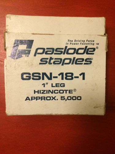 Paslode GSN-18-1 Staples 1&#034; Leg 1 Inch Hizincote 5,000 - Priority Ship