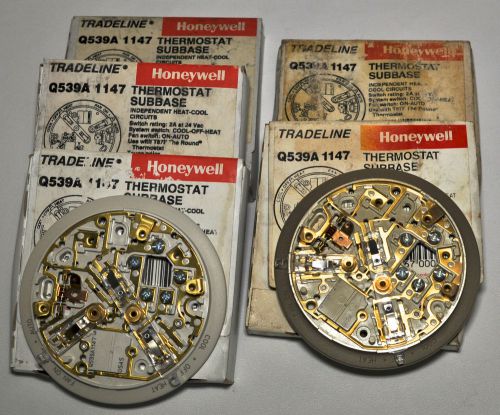 6 Honeywell Q539A1147 Thermostat SubBase T87F Round 3 Taupe 3 Gold Heat Cool Fan