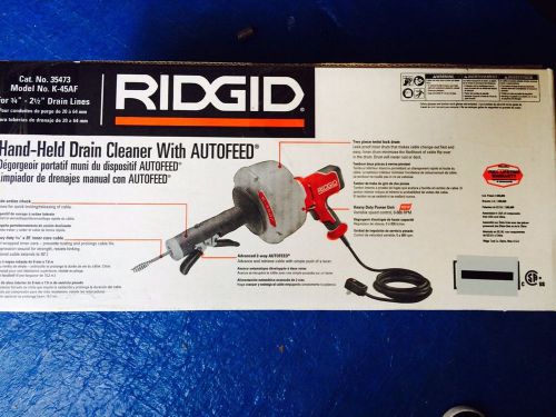 Ridgid 35473 k-45af drain cleaner gum  w/autofeed functions 3/4&#039;&#039;-2 1/2&#039;&#039; for sale