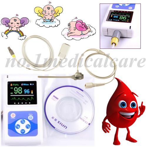 Ce&amp;fda new hand-held pulse oximeter, usb pc analysis sw cms60d+ infant probe for sale