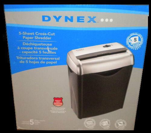 Dynex DX-PS05CC 5-sheet Cross-Cut Paper Shredder