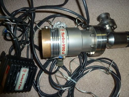 Varian Turbo-V 80 A Pump W/ VALVE CABLES 969-9015 FAN