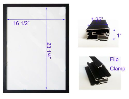 LED BackLit Box Signage Display Board 19&#034;x 26&#034; Black Aluminum Frame