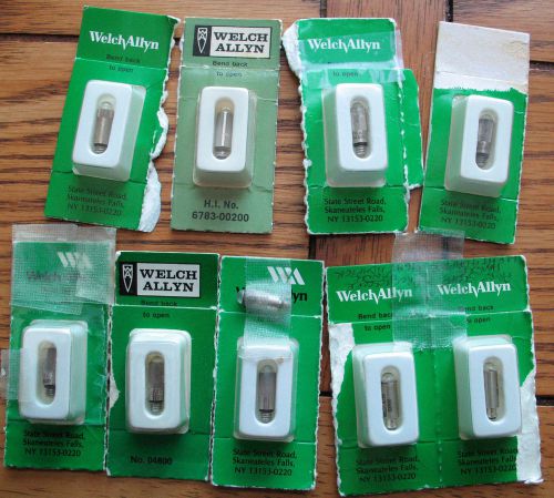 Lot of 10 WELCH ALLYN Replacement Bulbs Various 04800  03400 00200 Mostly New