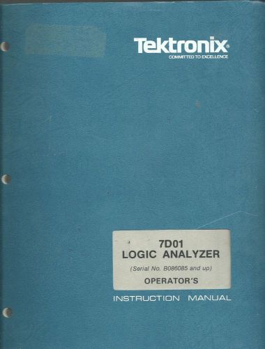 Tektronix 7D01 Logic Analyzer With Options Intruction Manual