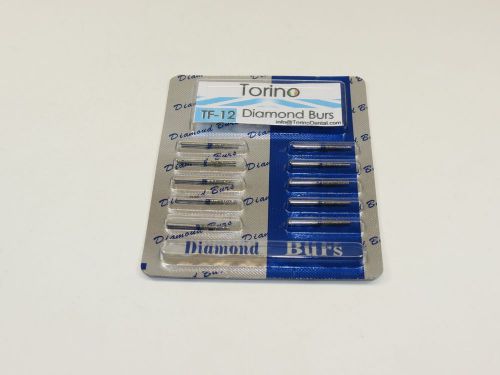 Dental Diamond Burs Conical Trunk Lab TF-12 FG Set /1 Pack 10 Pcs TORINO