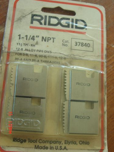 RIDGID 1- 1/4 &#034; NPT PIPE DIE HEAD THREADER 37840 12-R 11-R  00-R