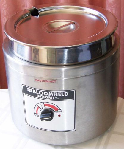 Vintage bloomfield 6411 10 qt. aluminum counter-top soup cooker / warmer for sale