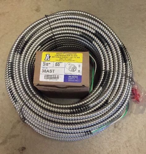 12/2 mc cable and 50 connectors   *250&#039; roll* for sale