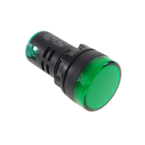 2 Pieces Green LED Power Indicator Signal Light Head IP65 22mm Diameter 12VDC