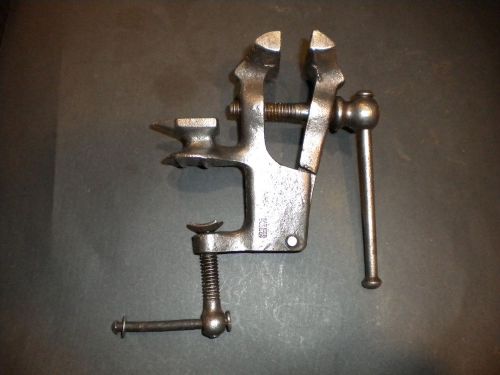 Vintage parker tool co. clamp on mini blacksmith vise with 2in. jaws and anvil for sale