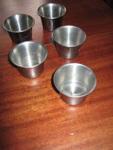 Set of 5 Stainless Steel Condiment Cups by Bloomfield. #3784 Japan