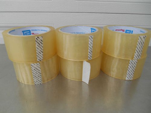 6 Rolls of Supreme Brand Commercial Grade Packaging Tape, 1.88&#034; x 54.7 yds