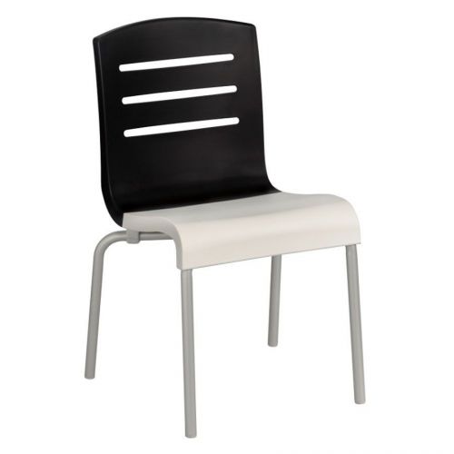 Grosfillex (US041017) Domino Resin Indoor Stacking Chair- Set of 4