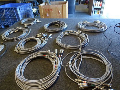 Lot of 32 BNC Test Equipment Cables Push-Pull Type BNC Coaxial Connectors