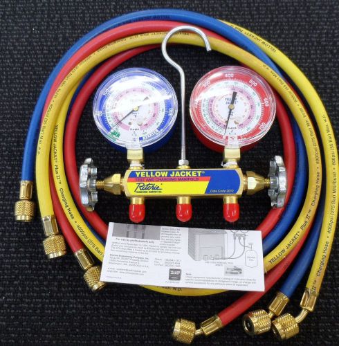 Ritchie Yellow Jacket Test &amp; Charging Manifold &amp; hoses BRAND NEW NEVER USED