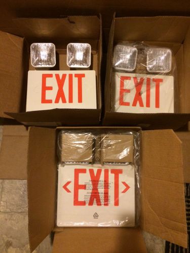 Combo Exit Sign &amp; Emergency Light For Extra Large Area, Commercial Style,X-Lg