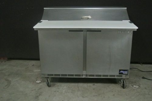 Used beverage-air spe48-12 48&#034; pizza / sandwich prep table w/ new cutting board for sale
