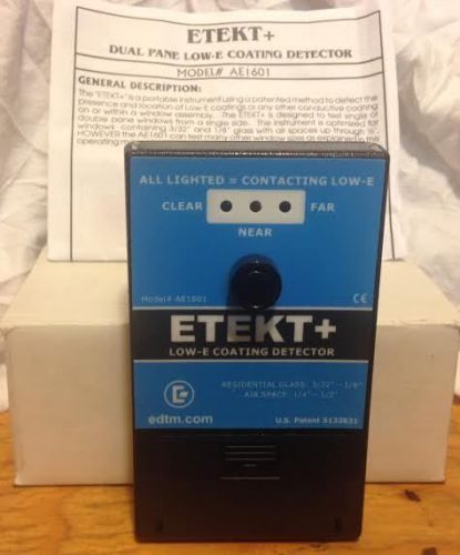 Edtm  etekt+ low e coating detector (model # ae1601) for sale