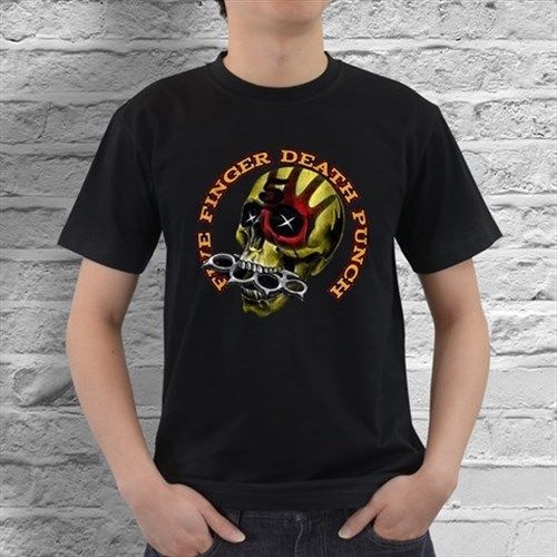 Five Finger Death Punch American Heavy Metal Mens Black T-Shirt Size S, M - 3XL