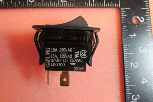 Rocker switch on off snap spst 15a 125 vac 10a 250 vac 3/4hp carling new ! for sale