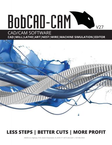 BobCad-Cam V27 Mill and Lathe CNC Programming Software + BobArt