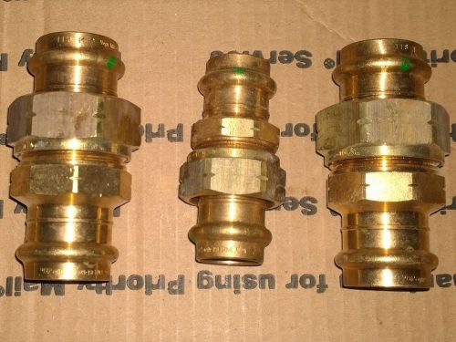 3 Viega propress unions 2- 1&#034;, 1- 3/4&#034; press x press bronze FREE shipping