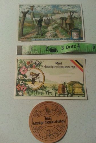 Vintage french honey labels and card