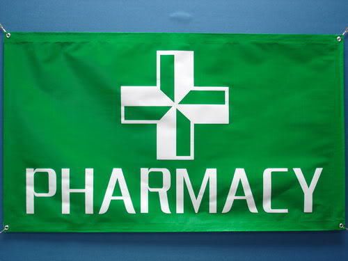 z151 OPEN Pharmacy Shop Lure Logo Banner Shop Sign